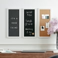 thumbnail image 3 of Martha Stewart Everette 18" x 24" Cork Board, Chalk Board, Letter Board Set with Included Push Pins, Magnets, Liquid Chalk, Letters, White Woodgrain Frame, 3 of 13