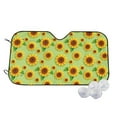 thumbnail image 2 of Lsque Sunflower Leaves Car Windshield Sun Shade | Accordion Folding Style Auto Shade for Car Truck SUV Van | Blocks UV Rays Sun Visor Protector | Small, 2 of 7