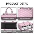 thumbnail image 4 of Large Capacity Tote Bag,Pink Cute French Bulldogs Handbag Fashion Luxury Tote Bag,15.7"x13"x 5.1" Inches,Laptop Compatible, 4 of 6