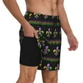 thumbnail image 2 of Sikiie Mardi Gras Fleur de Lis Print Men's Double Layer Swimming Trunks, Adjustable Waistband and Pockets Sports Swimming Trunks, Beach Swimwear-X-Large, 2 of 6