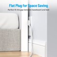 thumbnail image 4 of Regleta de enchufe plano – TROND cable de extensión ultrafino con 3 cargadores USB, estación de carga de escritorio de 3 salidas de CA, soporte de pared, compacto para el hogar, banco de trabajo, elem, 4 of 5