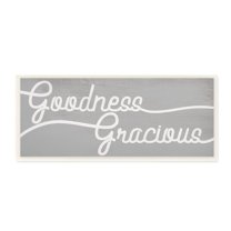 Stupell Industries Goodness Gracious Expression Charming Country Family Phrase Typography Painting Unframed Art Print Wall Art, 7 x 17