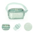 thumbnail image 3 of Unique Bargains 1 Pc Clear Double Pull Style Running Waist Pack for Hiking Gym Light Green TPU, 3 of 4
