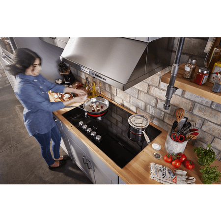 KitchenAid - 36" Built-In Electric Cooktop - Black