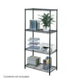 thumbnail image 4 of Safco Industrial Wire Shelving 36" x 18" x 72" - 4 x Shelf(ves) - Rust Proof, Leveling Glide, Adjustable Leveler, Adjustable Feet, Dust Proof - Black - Powder Coated - Steel, Plastic - Assembly Requir, 4 of 4
