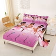 thumbnail image 2 of Castle Fairy Black Kawaii Ballet Girl Bed Sheets 4-Piece,Flying Butterfly Kawaii Bow Full Size Sheets,1 Fitted Sheet, 1 Flat Sheet and 2 Pillowcases, 2 of 6