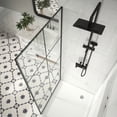 thumbnail image 4 of MCOCOD 30" W x 76" H Shower Screen, Shower Glass Panel for Walk-in Shower, Fixed Glass Shower Door with 3/8" (10mm) SGCC Tempered Glass, Matte Black, 4 of 6
