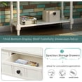 thumbnail image 4 of Console Table Traditional Sofa Table with 2 Drawers and Bottom Storage Shelf, 4 of 7
