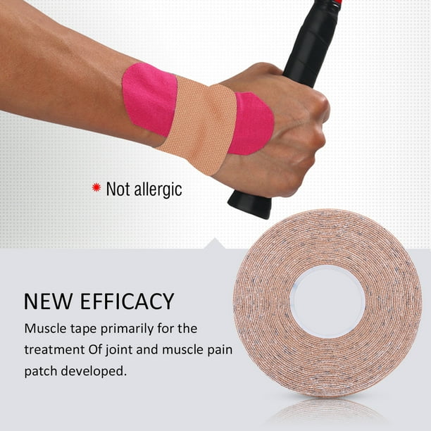 Cinta muscular deportiva, 1 rollo de cinta adhesiva elástica de algodón para músculos, cinta adhesiva para músculos de alto rendimiento