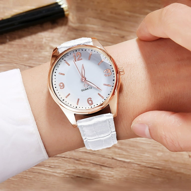 2 Pack Woman s Blue Life Watch Large Numbers High End Glass Quartz Small Wrist Watch Distinguished Women s Watch Watch for Grandma Watch Big Numbers Watches for Woman Watch for Small Wrist Men Wi