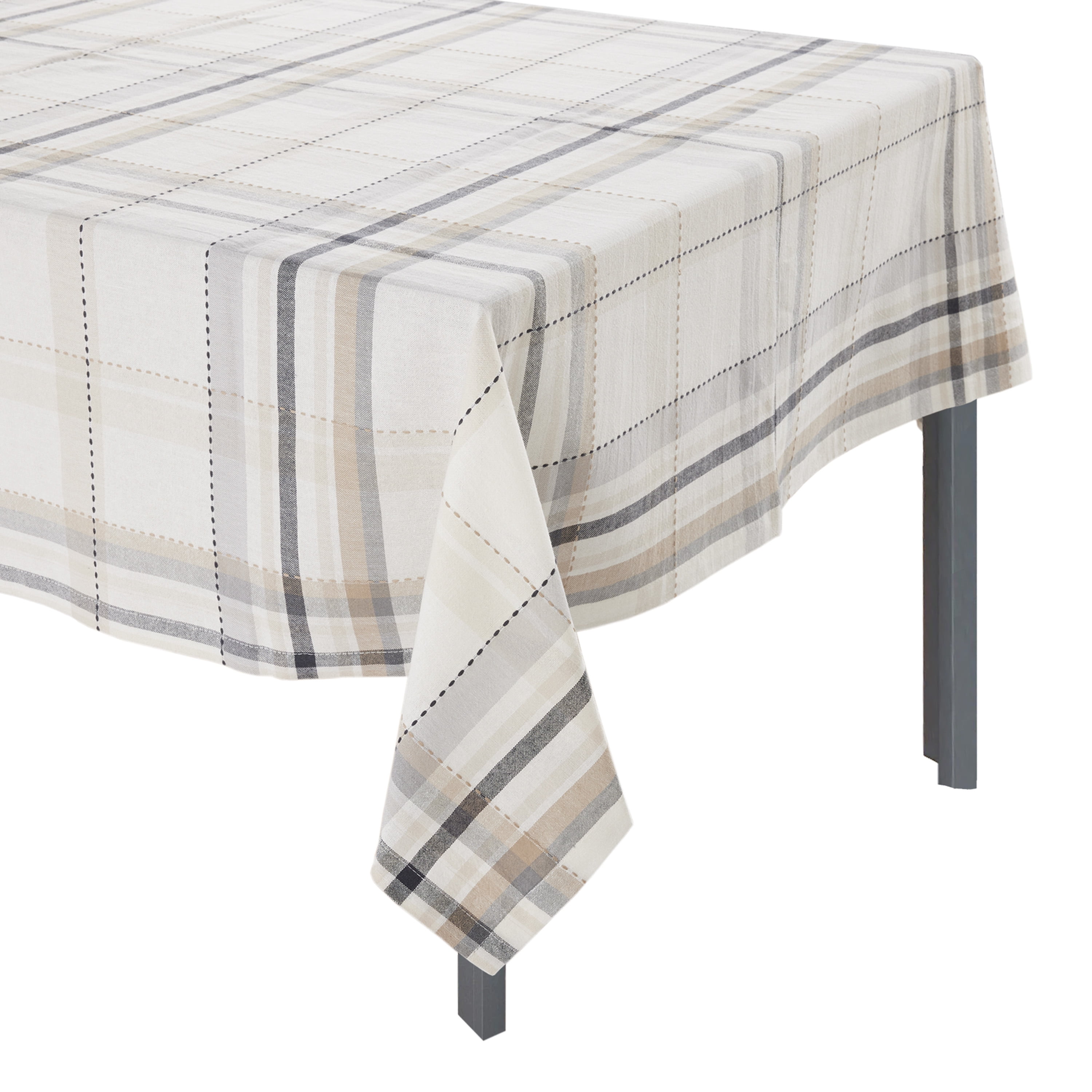 (2 pack) Better Homes & Gardens Woven Monday Plaid Table Cloth - Multi Color - 60" x 84"