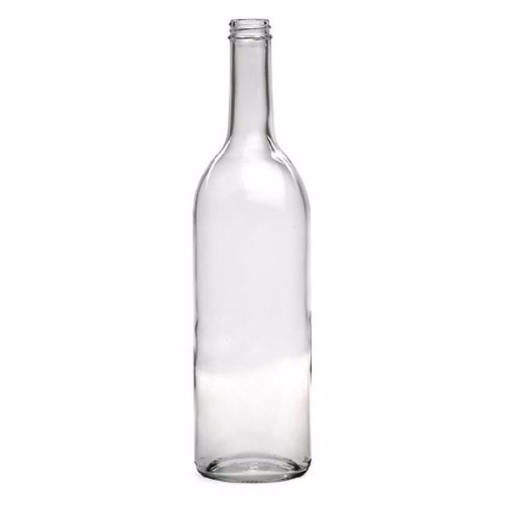 750 Ml Clear Wine Bottles, Screw Cap Finish