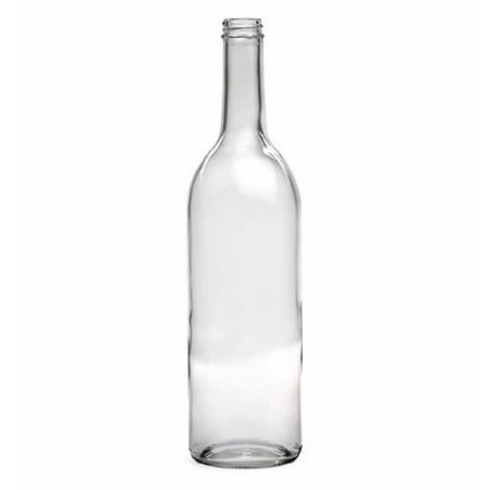 - 750 Ml Clear Wine Bottles, Screw Cap Finish