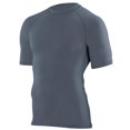 thumbnail image 1 of 2600A-Graphite-L Chemise à Manches Courtes à Compression Hyperforme&44; Graphite - Grand, 1 of 1