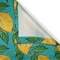 thumbnail image 3 of Ambesonne Fruit Kitchen Curtains, Hand Drawn Style Lemons Art, 55"x39", Yellow Green and Teal, 3 of 3