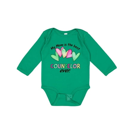 

Inktastic My Mom is the Best Counselor Ever Gift Baby Boy or Baby Girl Long Sleeve Bodysuit