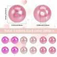 thumbnail image 2 of 600Pcs 3 Colors Pink Pearl Beads Pearl Beads Bulk 8mm Acrylic Imitation Round Plastic Holiday Wedding Valentines Beads for Jewelry Making Necklace Earrings Party Home Decoration for making, 2 of 9