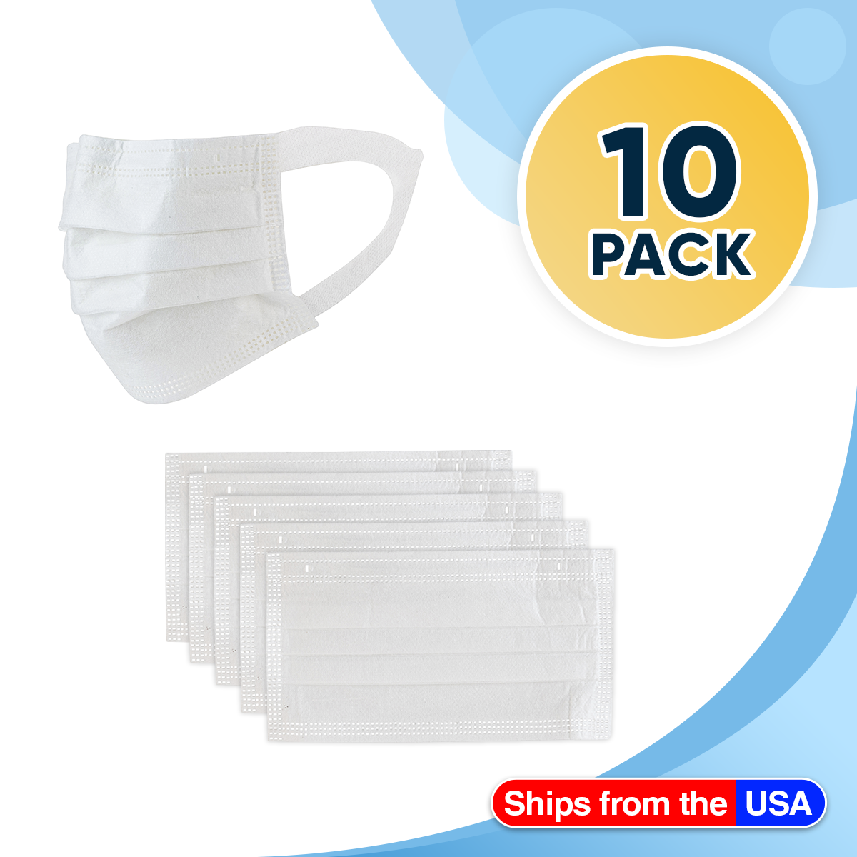 50 Disposable Face Masks Camo , 3ply Breathable Masks Ear Loop Mask