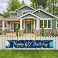 thumbnail image 5 of Happy 60th Birthday Banner with Balloons Fireworks and Gifts Background Backdrop Decors for Birthday Party Photography Props Birthday Decoration Party Supplies, 5 of 8