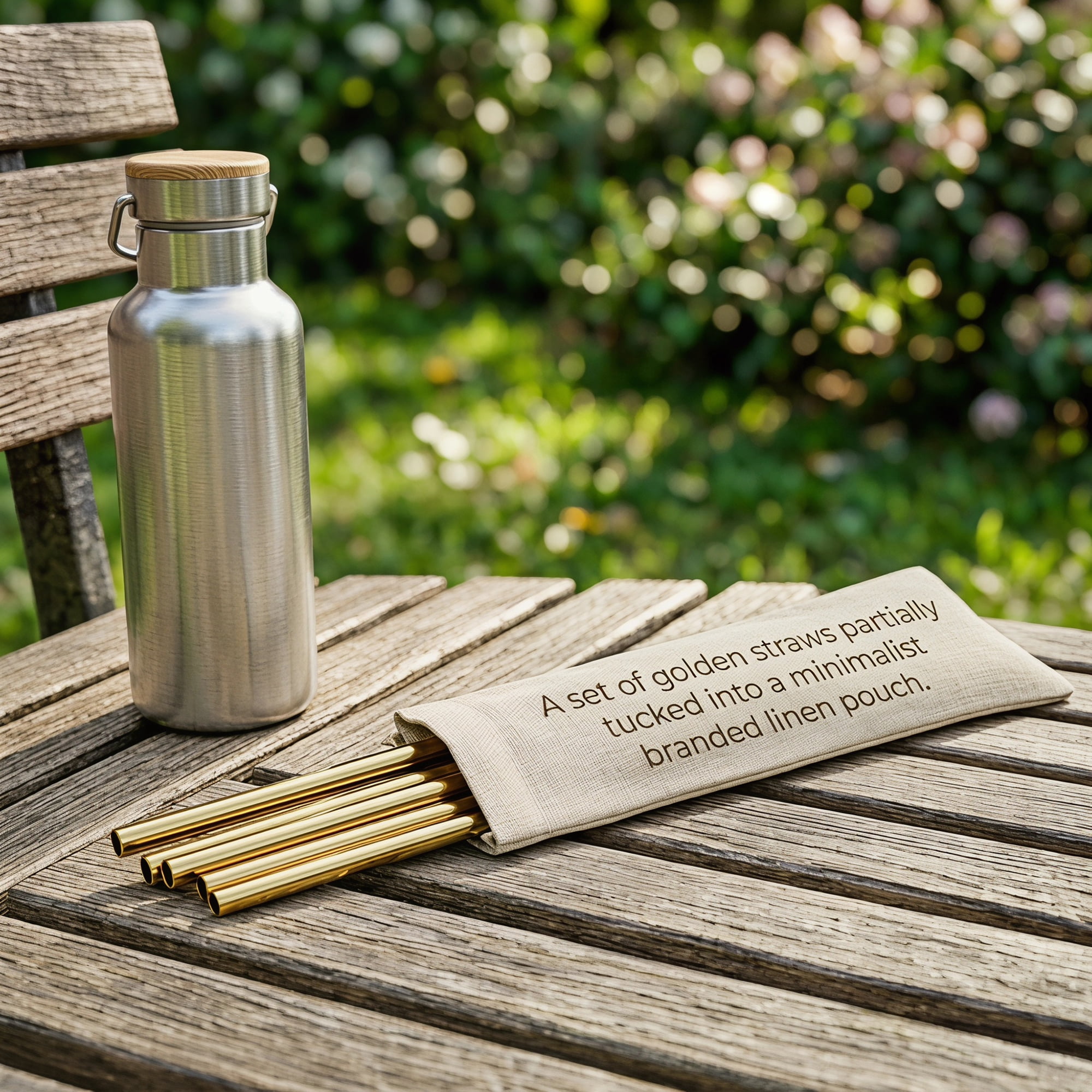 Unique Bargains 10Pcs Reusable Stainless Steel Dishwasher Safe Straws Gold