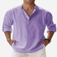 thumbnail image 1 of Chemise de Plage à Manches Courtes en Lin Décontracté pour Hommes, 1 of 3