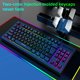 thumbnail image 5 of Teclado para juegos Perfke con cable 87 teclas retroiluminación RGB, 5 of 9