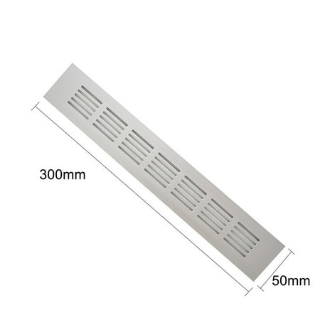 

50mm Aluminium Rectangular Cabinet Wardrobe Air Vent Grille Ventilation-Cover