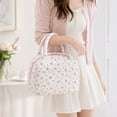 thumbnail image 4 of Versatile Floral Bento Cute Lunch Box & Insulated Bag, Large Capacity Lunch Tote with Double Handles, Double Lunch Bag for Work School Picnics, 4 of 6