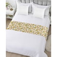 thumbnail image 5 of Xipuska Yellow Lemon Bed Runners for Twin Size Bed, Decorative Bed Throws for Foot of Bed, Summer Fruit Flower Retro Watercolor Beige Bed Runner Sofa Throw Bedding Scarf Slipcover for Bedroom, 5 of 6