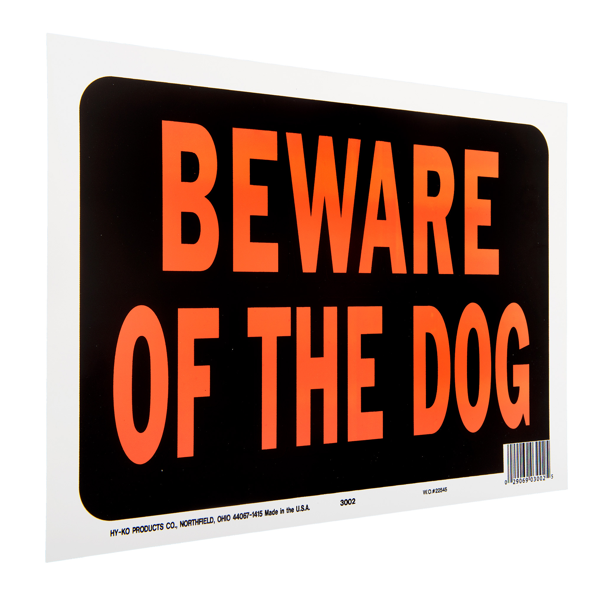 Hy-Ko 8.5 x 12 inch Plastic Beware of the Dog Sign - image 3 of 10