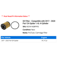 thumbnail image 2 of Oil Filter - Compatible with 2017 - 2020 Fiat 124 Spider 1.4L 4-Cylinder 2018 2019, 2 of 2
