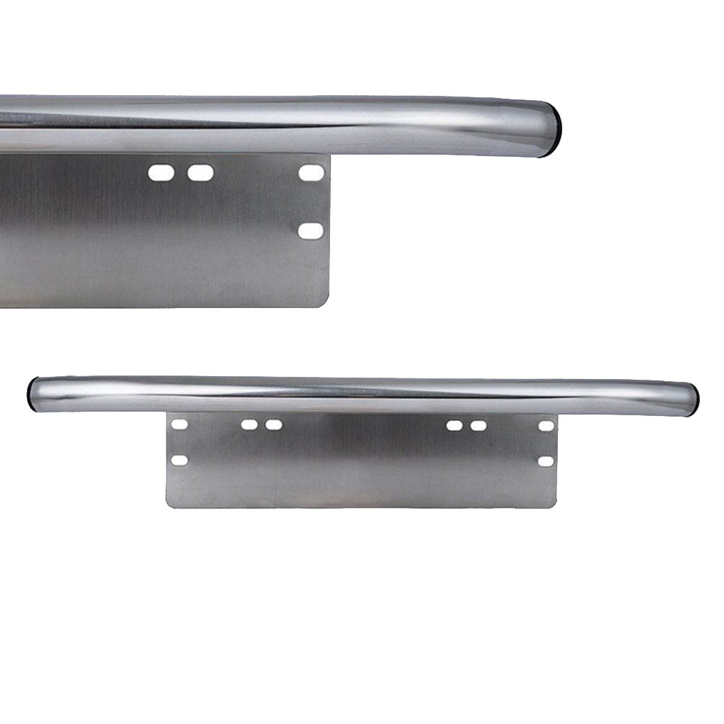 Car 23 Silver Bull Aluminum Bull Bar Front Bumper License Plate Tail Light Mount Bracket Holder Work Lamp Holder