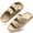 Khaki, variant on BERANMEY Double Buckle Adjustable Slides Sandals for Women and Men Casual Pillow Slippers for Women EVA Flat Slides Sandals