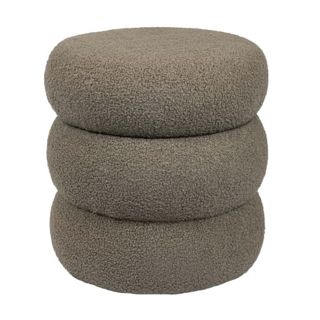 MAINSTAYS CLOUD OTTOMAN, BOUCLE TAUPE