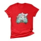 thumbnail image 5 of Puntoco moda mujer casual Pascua cuello redondo blusa estampada manga corta camiseta verano tops Puntoco Puntoco-7272, 5 of 6
