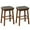 Brown/Gray, variant on Costway 30'' Dining Bar Stool Set of 2 Pub Height Padded Seat Wood Frame Kitchen White