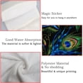 thumbnail image 5 of 1 Pcs Hanging Towels, Dish Towels Embroidery Peacock Feathers Absorbent Hand Towels with Hanging Loop Washcloth for Bathroom Kitchen, 5 of 7