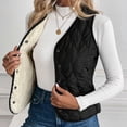 thumbnail image 4 of WTOBBY Women's Fashionable Cotton Vest, Thin And Slim Short Cold-proof Warm Vest, Lightweight and Fitted Vest for Layering in Chilly Conditions,Black L, 4 of 7