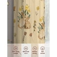 thumbnail image 6 of Easter Rabbits Sheer Curtains 84 Inch Length 2 Panels Set Window Treatments, Spring Yellow Flowers Country Plants Yellow Rod Pocket Semi Curtains for Living Room/Bedroom/Kitchen Décor, 104"W x 84"L, 6 of 7