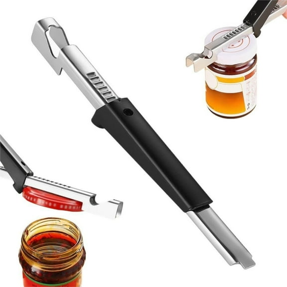 Bottle Openers for Seniors Easy Open Lid Opener, Adjustable Grip Stainless Steel Jar Opener for Weak Hands