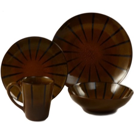 

Yaxha Round Coupe Stoneware 16-Piece Dinnerware Set Light Service for 4