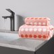 thumbnail image 4 of Hogar y cocina, Baño, Organizadores y almacenamiento de baño, Juego de toallas de baño de terciopelo con estampado de bastón de caramelo oscuro y claro, toallas de baño de algodón absorbentes para cab, 4 of 6