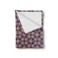 thumbnail image 2 of Geometric Soft Flannel Fleece Throw Blanket, Print of Retro Square Motifs 70's Warm Colors Geometrical Illustration, Cozy Plush for Indoor and Outdoor Use, 70" x 90", Quartz and Orange, by Ambesonne, 2 of 5