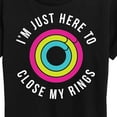 thumbnail image 3 of Instant Message - Just Here To Close My Rings - Women's Short Sleeve Graphic T-Shirt, 3 of 6