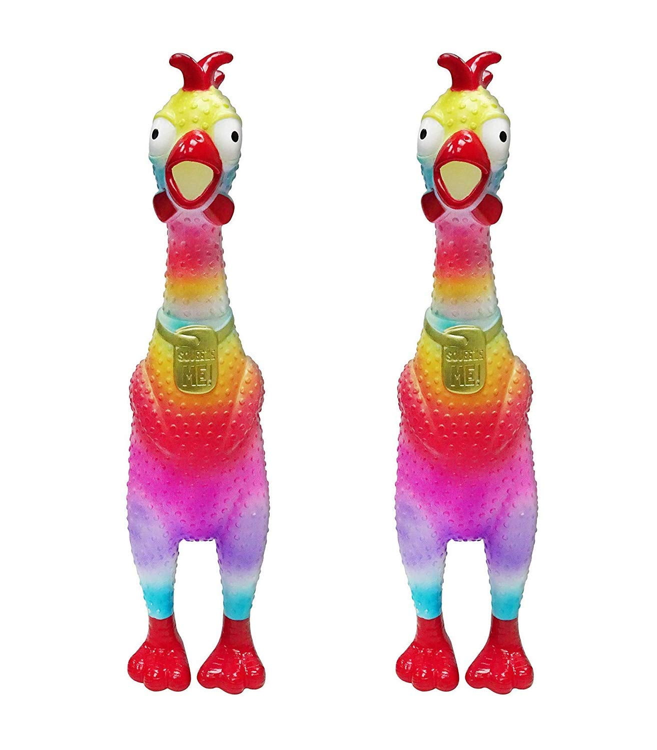 Animolds Mini Tie Dye Screaming Chicken Non Toxic Rubber Chicken Toy