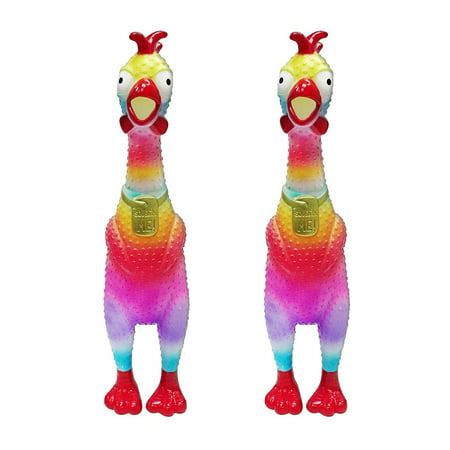 Animolds Mini Tie Dye Screaming Chicken Non Toxic Rubber Chicken Toy Best Chicken Toys for Kids and Adults (Best Chickens For Kids)