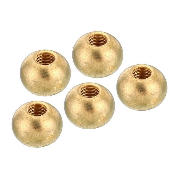 Uxcell M4x0.7 Thread Cap Nuts Knob Brass Ball Lamp Decoration Screw Caps for Lighting Furniture 5 Pack