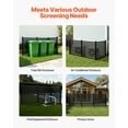 thumbnail image 6 of VEVOR 3 Panels Outdoor Privacy Screen, 50 x 48 in Air Conditioner Fence with 27.6 in Ground Stakes, Pool Equipment Enclosure, Vinyl Privacy Fence, Ideal for Trash Can and A/C Units, Black, 6 of 9