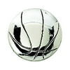 Contemporary Home Living 1" x 1" Silver-Plated Peel & Press Round Basketball Icon