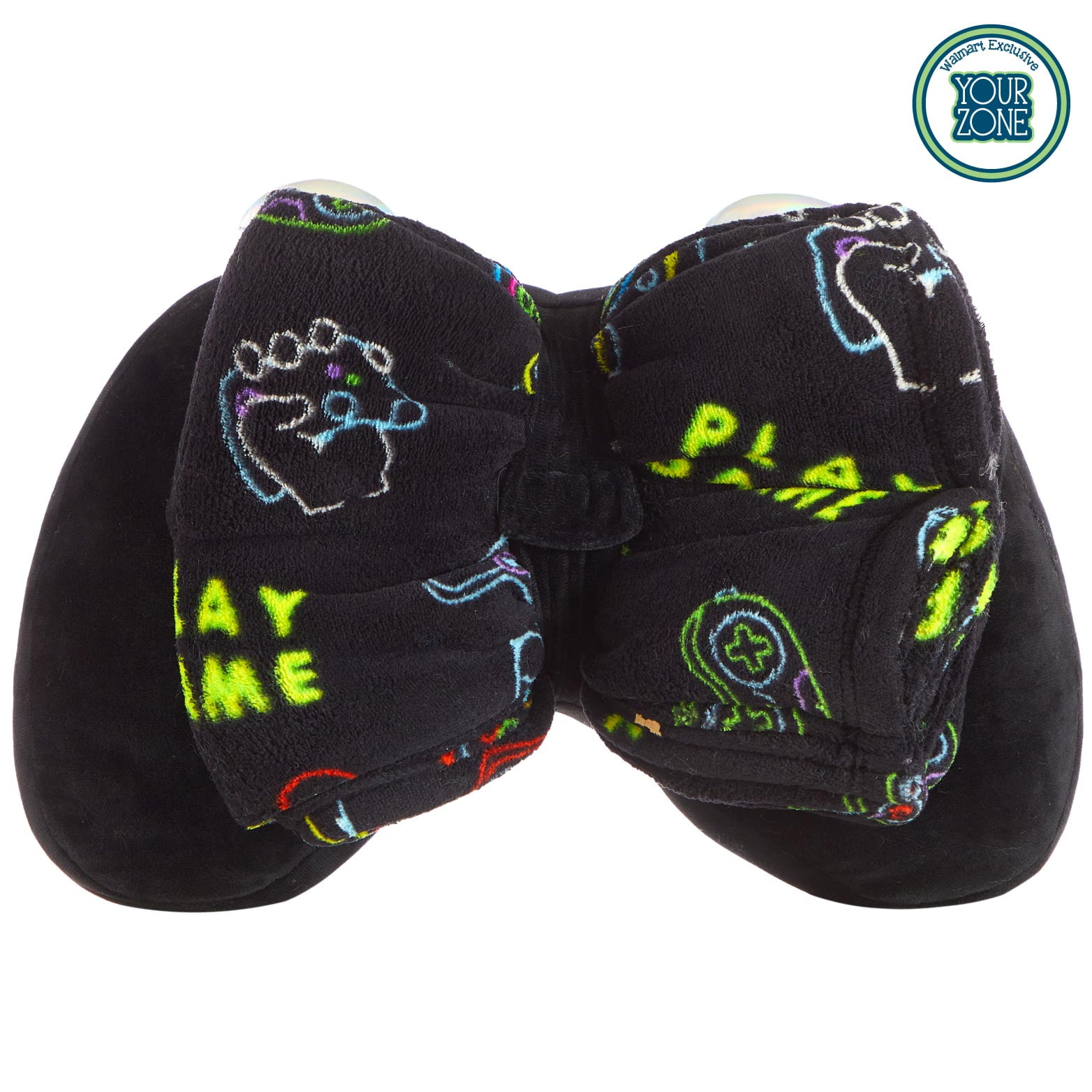Your Zone Huggable Gamer Pillow and Throw Set, Black, 16 in Pillow, 50 in x 60 in Throw